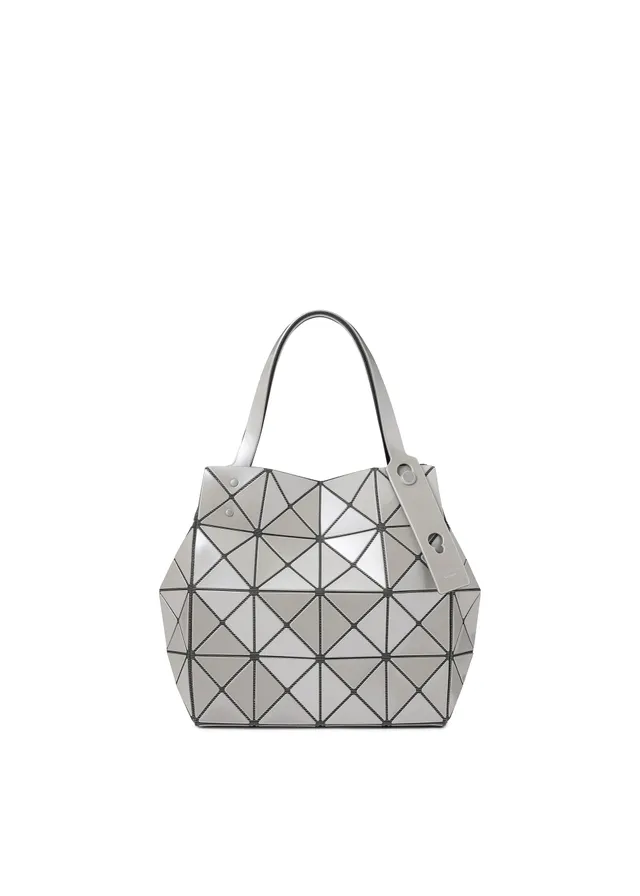 Issey Miyake Carat kabelka šedá metalická skládací