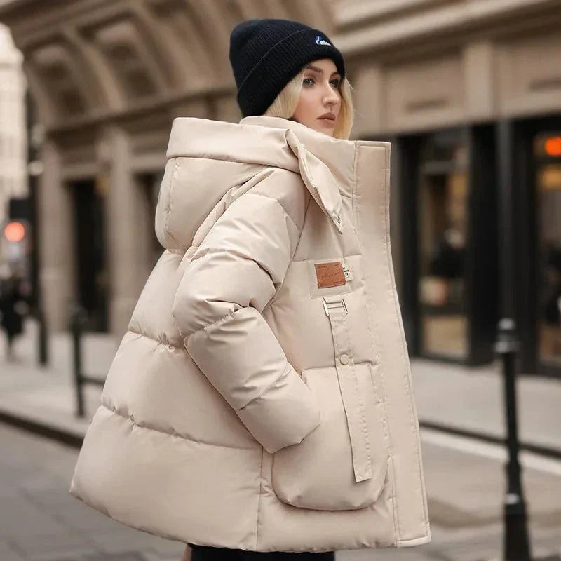 Norielle dámská zimní bunda oversize černá s kapucí