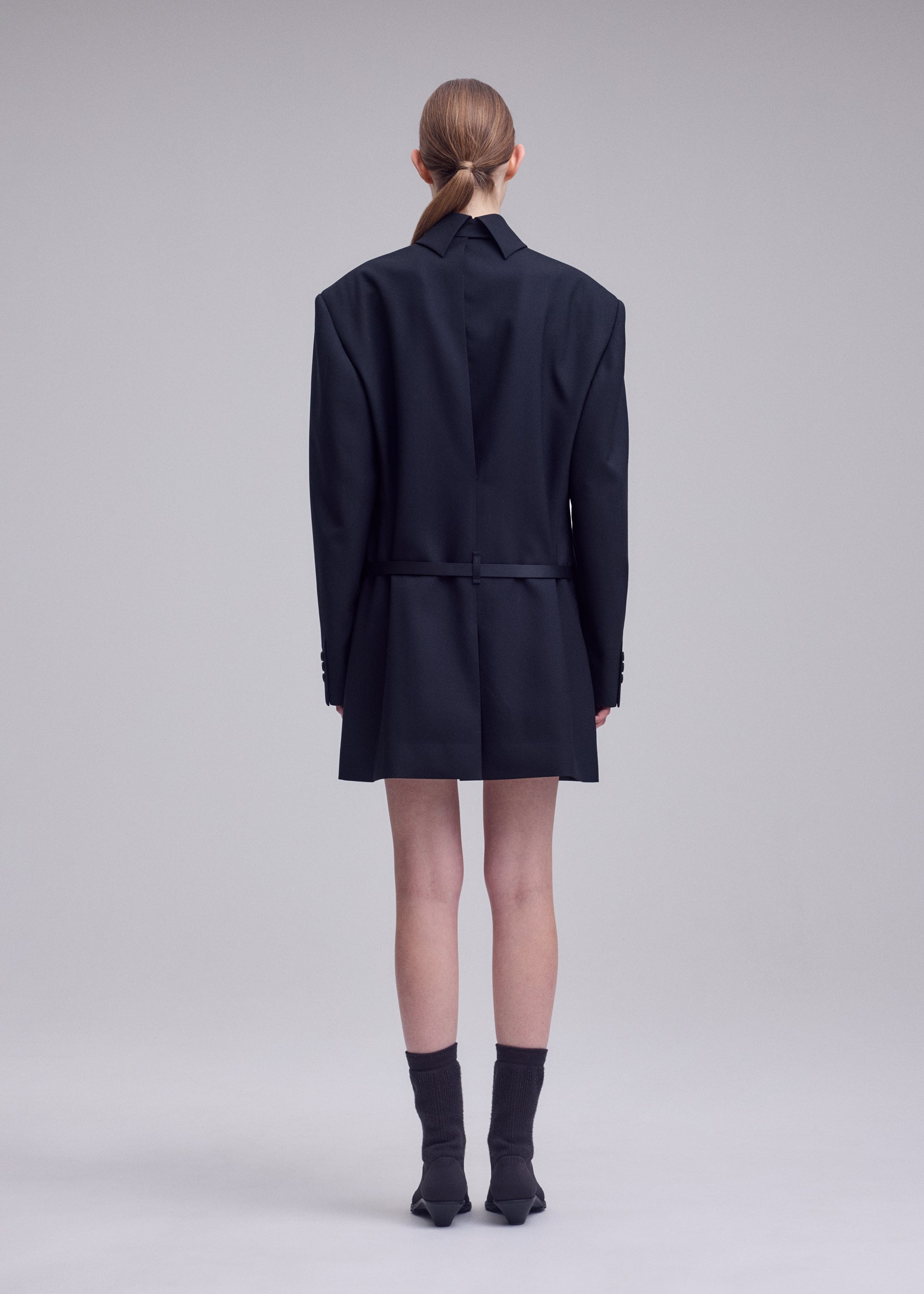 Issey Miyake Untitled tunika černá vlněná rolák
