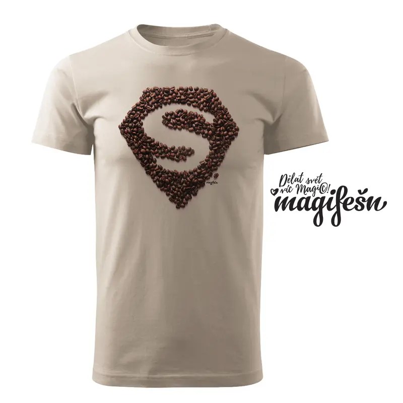 Magifešn XY Coffeelover Superman tričko unisex biobavlna