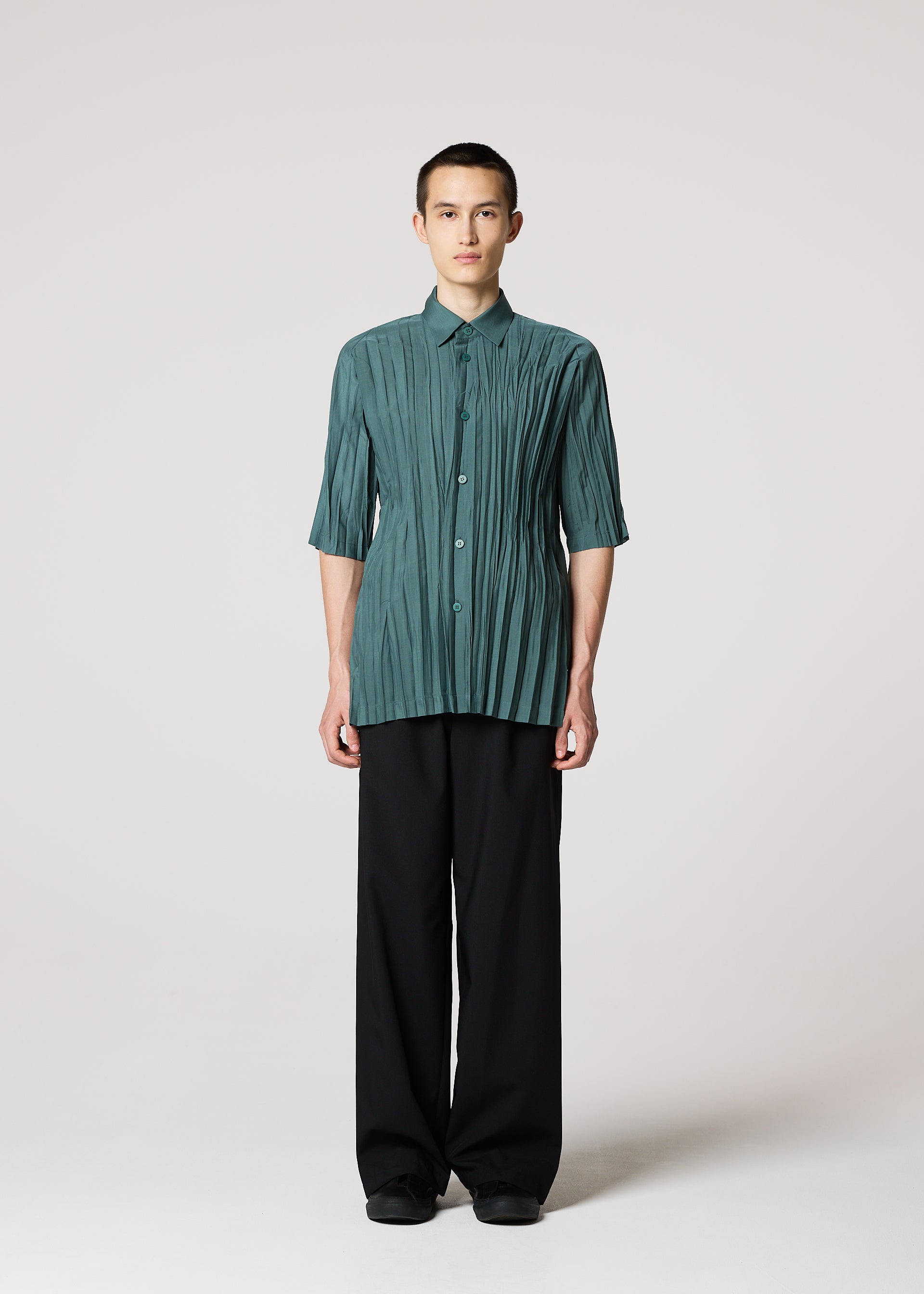 Issey Miyake IM Men Wrinkle košile off-white